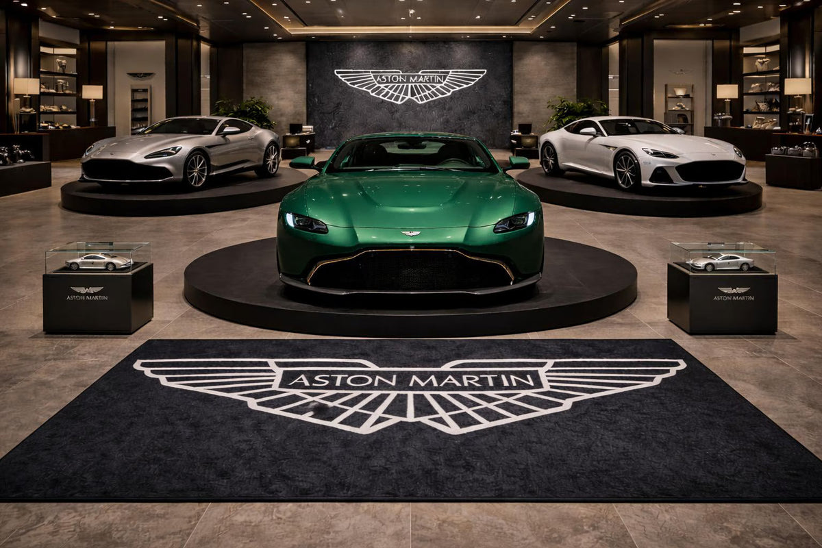 Premium Aston Martin Garage Rug – 152 x 221 cm  (5x7 ft)