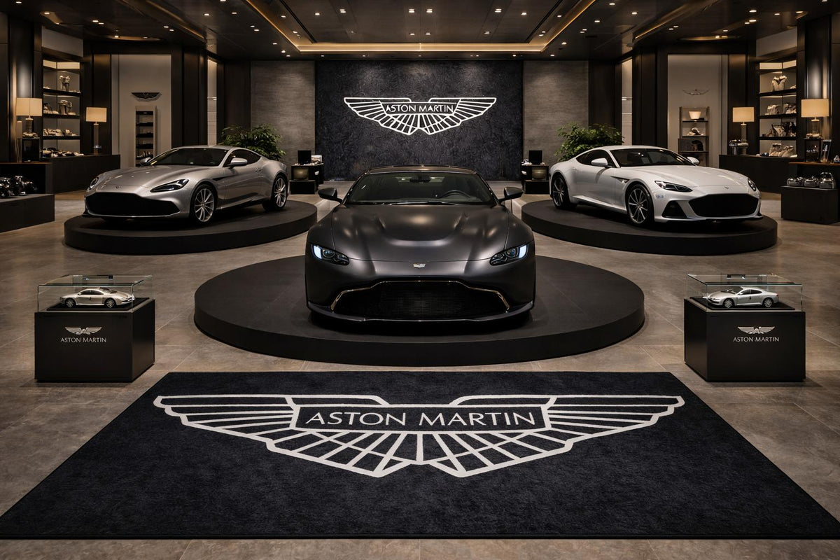 Premium Aston Martin Garage Rug – 152 x 221 cm  (5x7 ft)