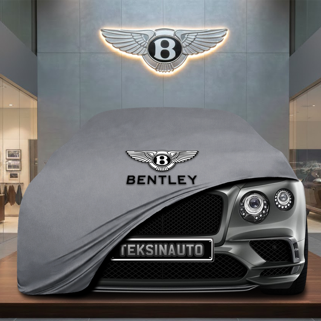 BENTLEY MULSANNE 2010-2016 Custom Fit Indoor Car Cover Soft Stretch Black Gray Blue Red Dust Protection Garage Cover Laser Cut + Bag - Gray