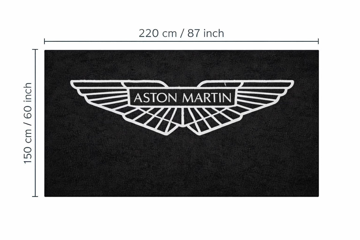 Premium Aston Martin Garage Rug – 152 x 221 cm  (5x7 ft)